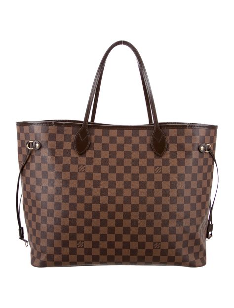 louis vuitton damier ebene neverfull mm gm pochette|Louis Vuitton Neverfull gm size.